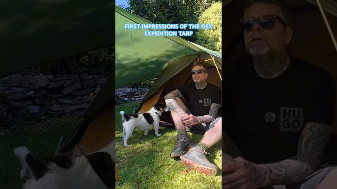 FIRST IMPRESSIONS OF THE OEX EXPEDITION TARP #dinkyoutdoors #wildcamping #adventureexploring #tent