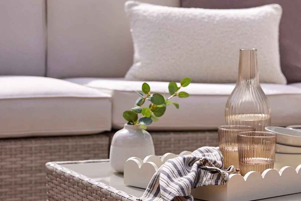 A close up of the Lisbon 2 Seater Garden Sofa