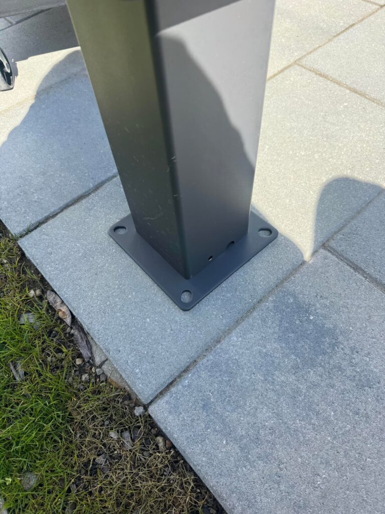 Pergola - how to mount to patio to paver patio correctly?