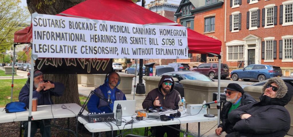 Sativa Cross Holds 4/20 Protest at NJ State House for Gardening 4/20 NJ Dispensary Sativa Cross Home gardening growing