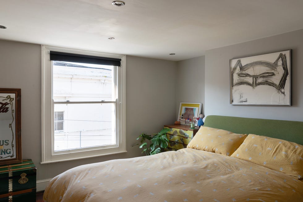 cozy bedroom with a bed and decor