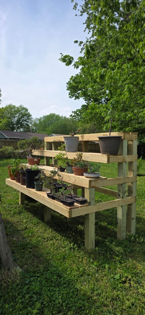 Slightly modified version of the bench I see so often in this sub, with 4 benchtops and joinery