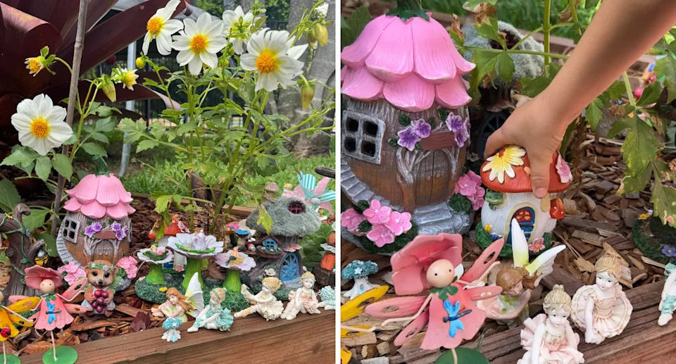 The hardware store has re-released a range of fairy garden statues. Source: Supplied/Jenny Baynes