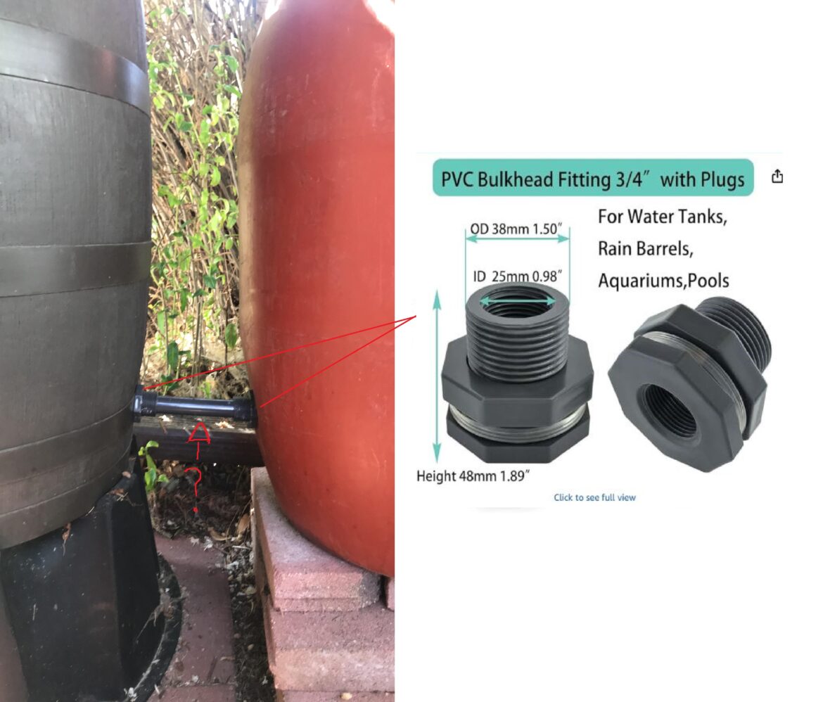Connecting rain barrels