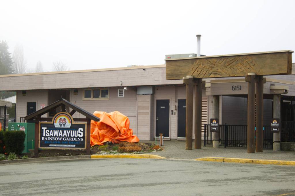 Westporte neighbours share concerns on Rainbow Gardens development The front entrance of Tsawaayus Rainbow Gardens’ main building. A proposed new building on the site would add 31 homes for seniors, down from the original design rejected by council which would have had 35 units. (Austin Kelly/Alberni Valley News)
