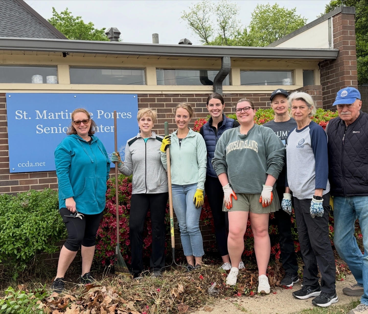 AWFG gardeners in front of the St. Martin de Porres Senior Center
