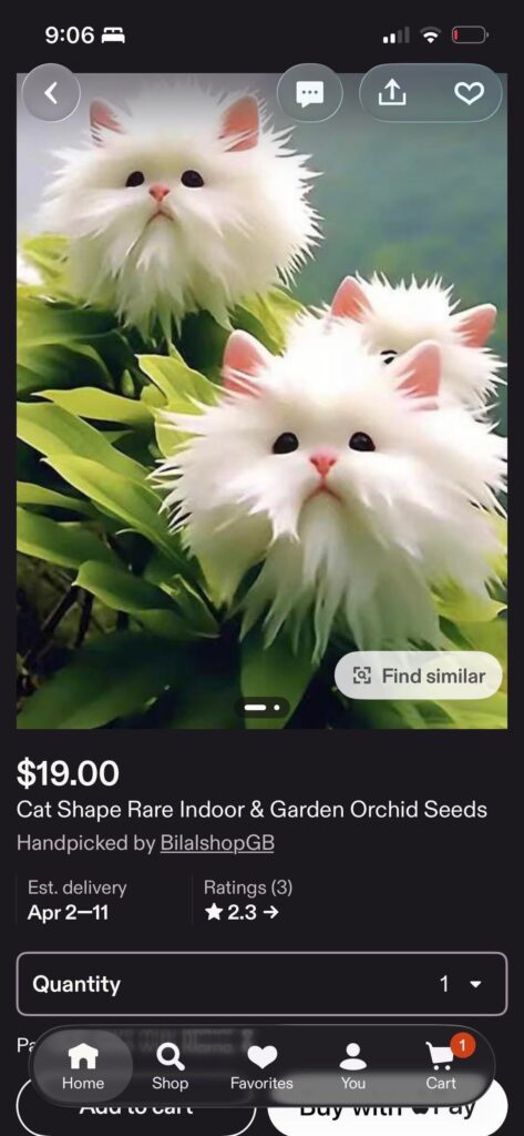 Ridiculous AI plants “for sale”