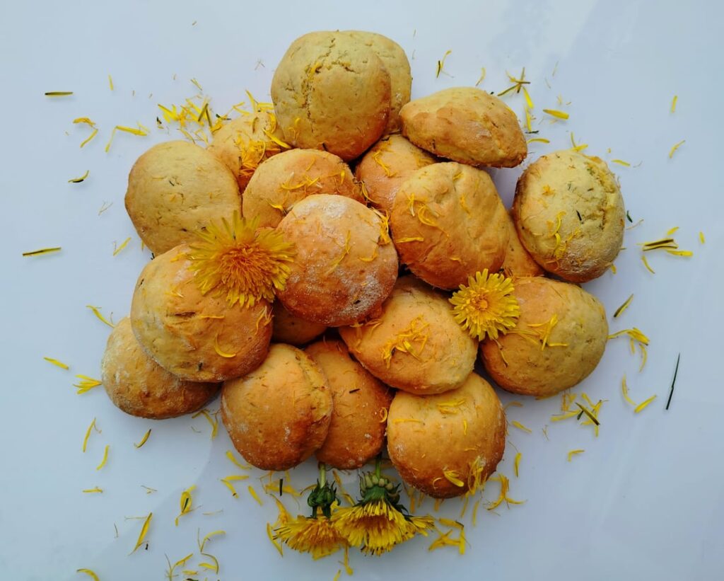 Foraged Dandelion Biscuits with Orange Zest (Light, Floral & Buttery Recipe)