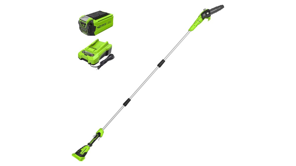 Reach up to 11 feet in the air with this pole saw. 