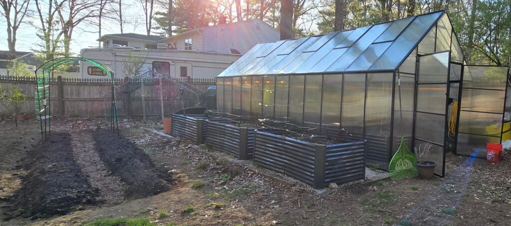 Old greenhouse imploded in the blizzard.