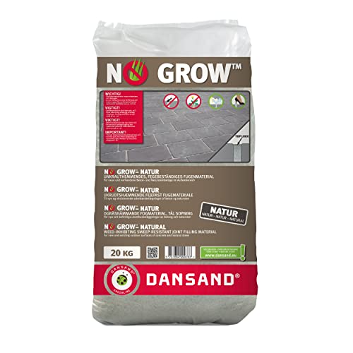 Dansand No Grow Easy Fix Polymeric Ready Mixed Patio Brush in Firm Setting Fastfix Grout Jointing Paving Sand Compound (beige)