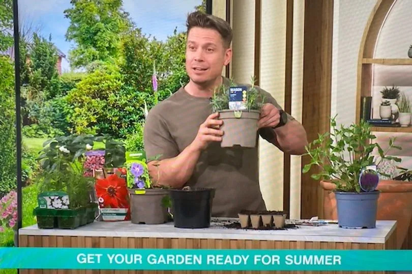 The Nuneaton firefighter appeared on ITV's This Morning earlier today (April 13) to host a gardening section live on TV