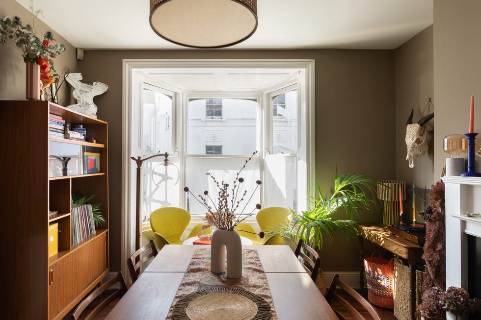 dining room with cool decor