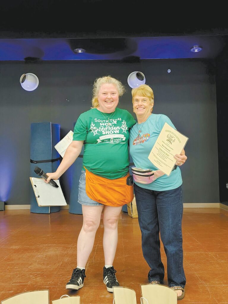 The prize for “Most Whimsical” vendor booth goes to Marcia Byrne with HeartRock of Floresville with its imaginative presentation.