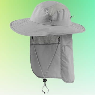 UPF 50+ fishing hat with neck cover