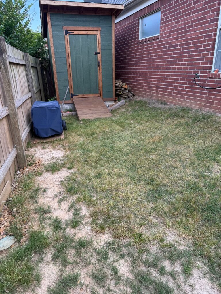 Slopped Side Yard