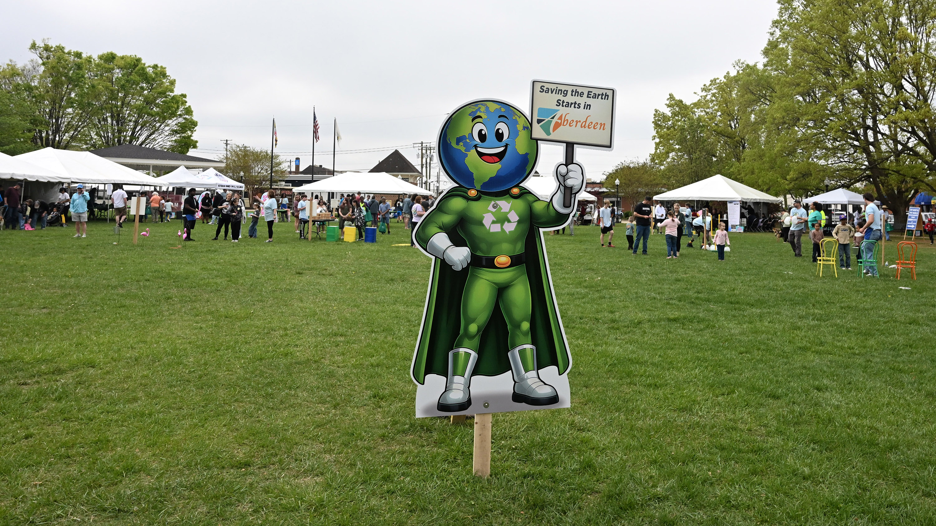 The City of Aberdeen celebrates Earth Day with its annual event at Festival Park on Saturday. (Brian Krista/Staff)