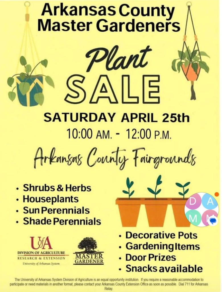 Arkansas County Master Gardeners to host annual plant sale in DeWitt