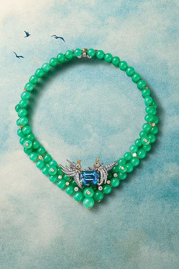BlueBook Tiffany brooch necklace