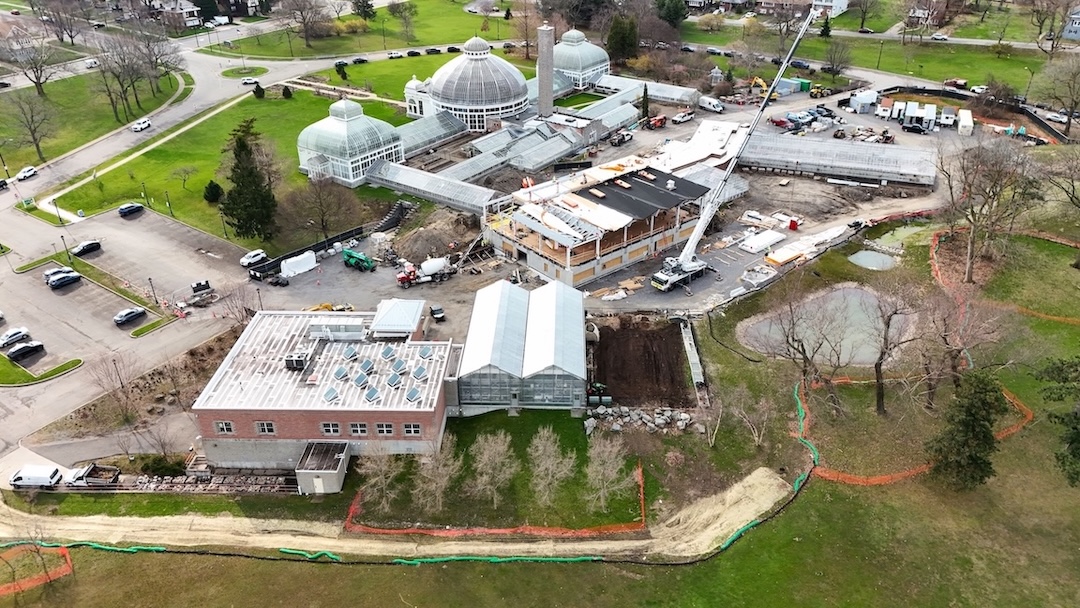 Aerial view (Images courtesy of the Buffalo and Erie County Botanical Gardens)