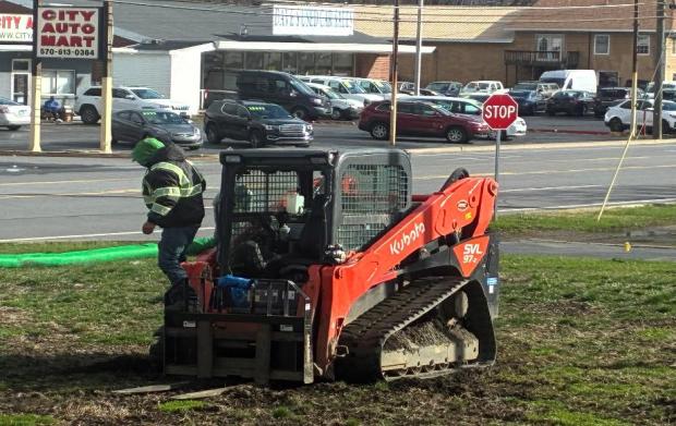 Luzerne County is starting work on the installation of a 16,000-square-foot rain garden in front the county's Operations Building in Wyoming and expects to finish the project by May 15.