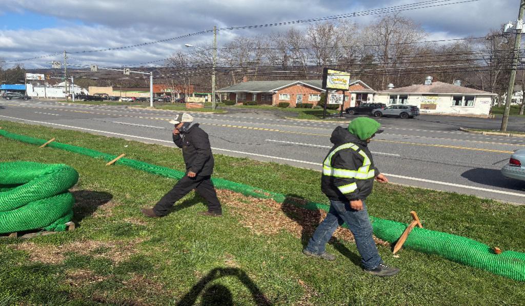New rain garden under construction at Luzerne County Operations Building in Wyoming New rain garden under construction at Luzerne County Operations Building in Wyoming