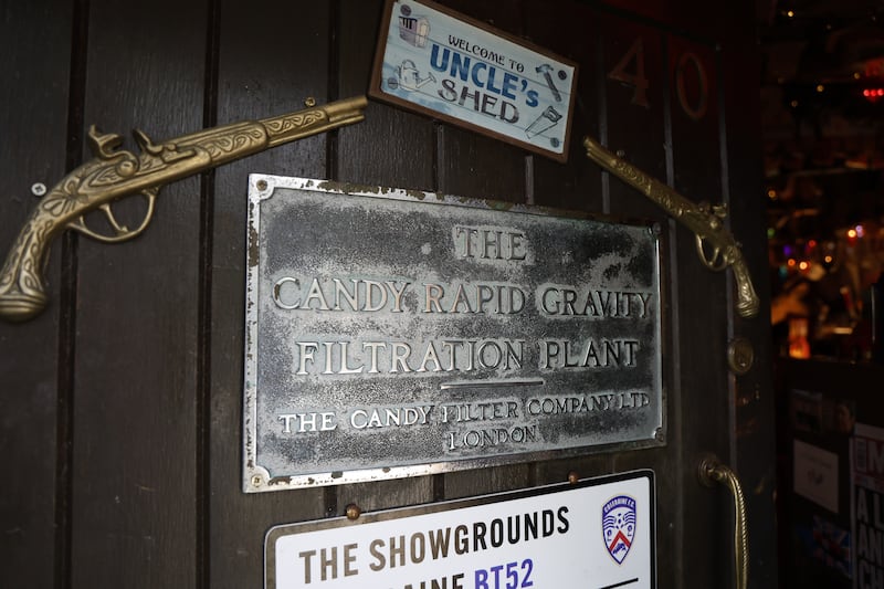 Signage of all sorts abounds at Maguire's bolthole. Photograph: Nick Bradshaw/The Irish Times