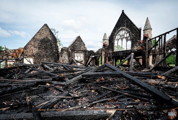 The former Third Presbyterian Church in Chester was destroyed by a fire six years ago and groups are planning to transform it into the Cathedral Arts Gardens. (COURTESY OF LEGACY ARTS CHESTER)