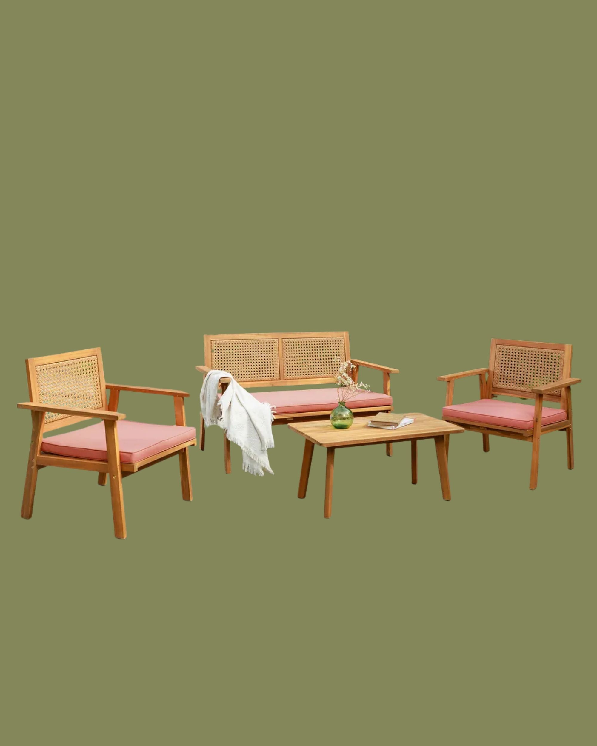Nordlys, Garden Lounge in Rattan and Wood