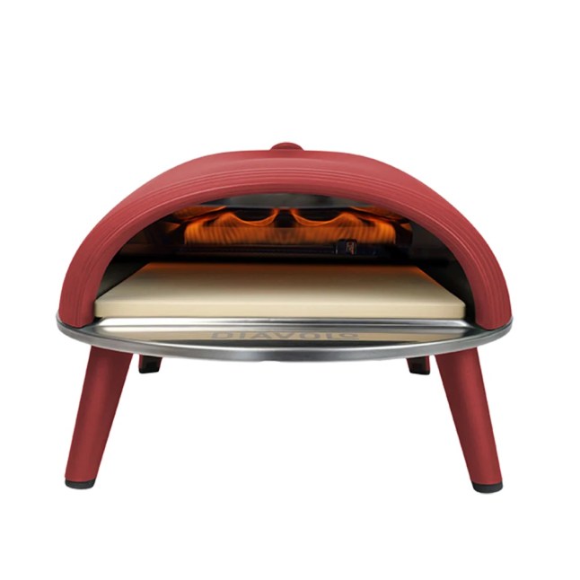 Burnt orange pizza oven