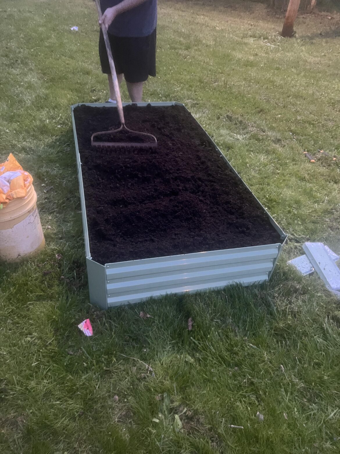 Finally getting time to set up our raised beds!