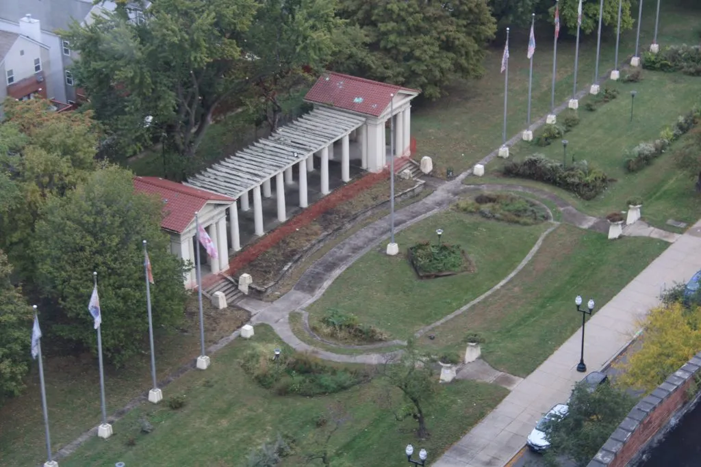 The Sears Sunken Garden in North Lawndale at 3330 W. Arthington St, photographed from the Sears, Roebuck and Company Complex tower on October 16.
