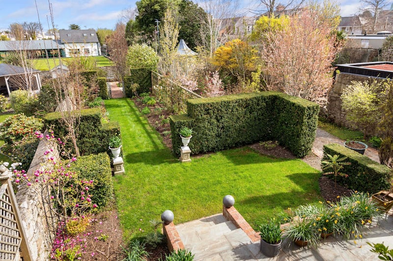 The garden is divided into four discrete areas