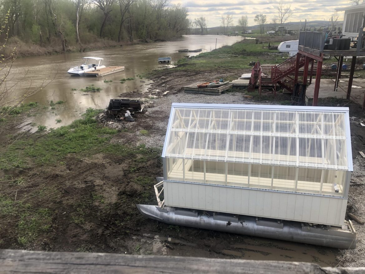 Just got my first greenhouse & the Mississippi River is already testing my setup Just got my first greenhouse & the Mississippi River is already testing my setup