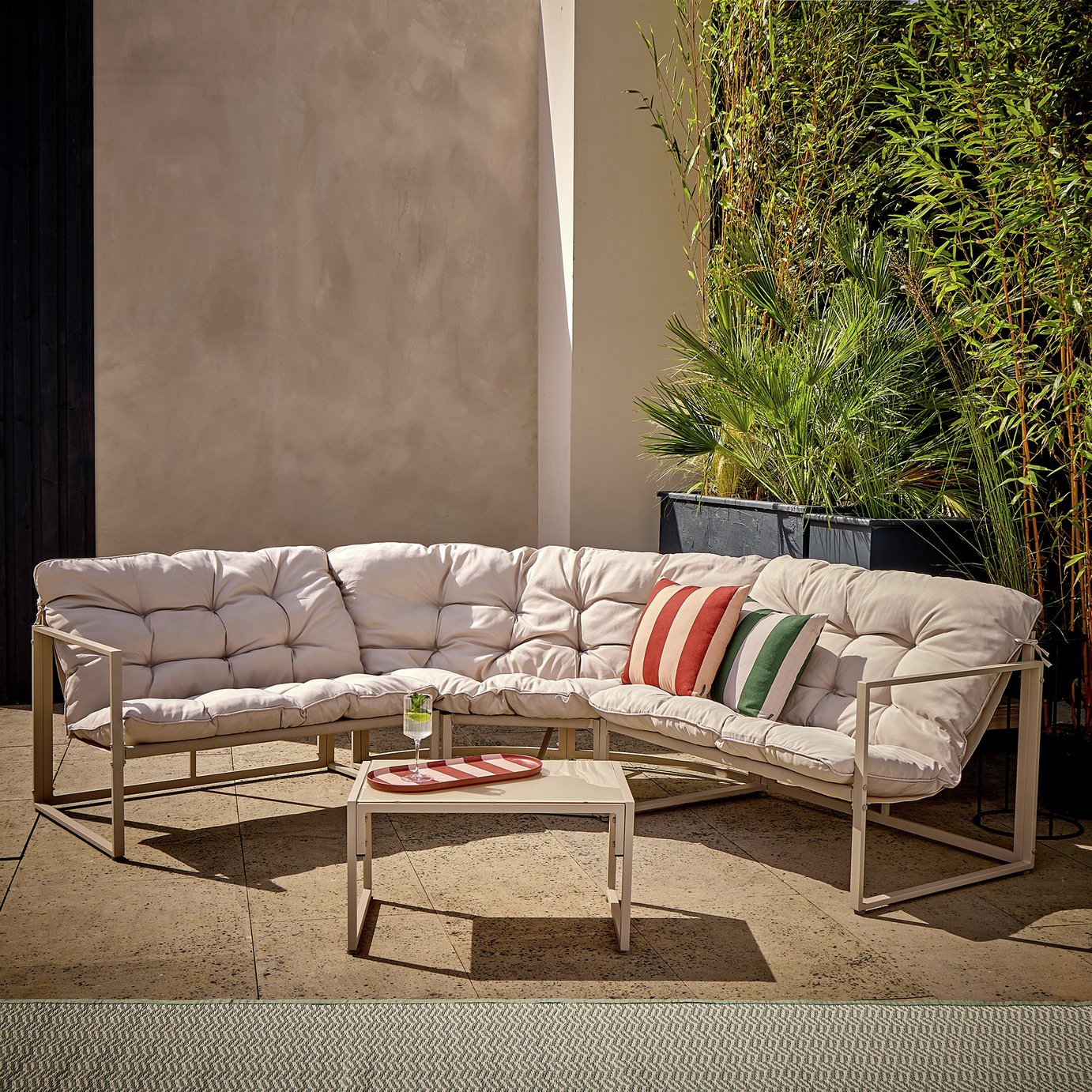 Argos Home 5 Seater Garden Sofa Set - Beige