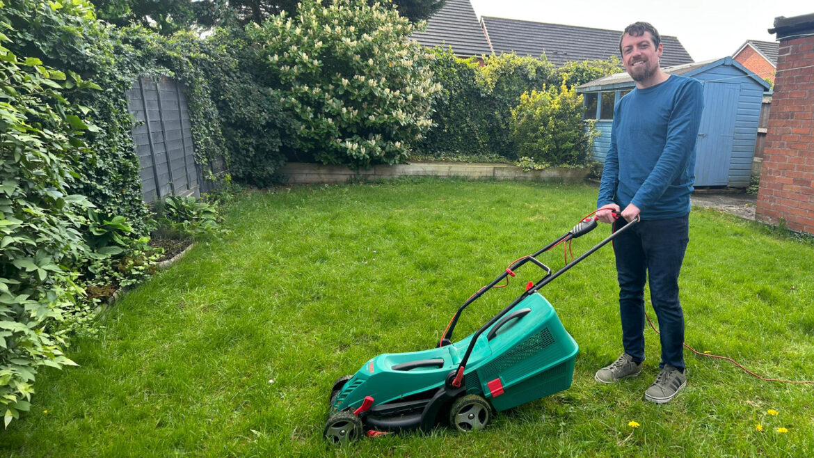 I was 35 before I had my own garden – and I’m far from alone Big Issue deputy editor Liam Geraghty with his lawn mower.