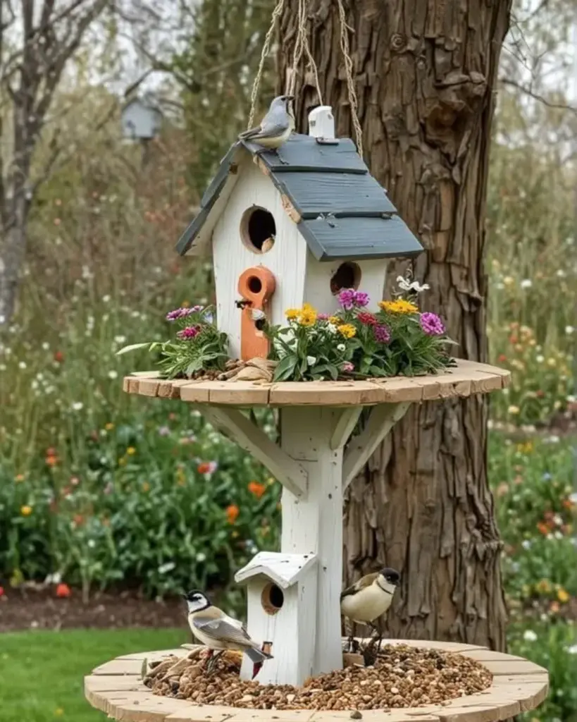 28 Garden Bird Feeders Ideas for 2026 That Make Birds Show Up Way More Often Soft Modern Hanging Tray