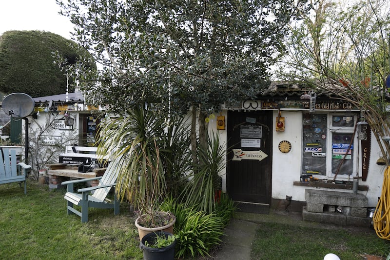Robert Lynn Maguire’s garden room at Kilpedder, Co Wicklow. A pub? A shrine to Americana-style memorabilia? A hobby room? It’s all of the above.   Photograph: Nick Bradshaw/The Irish Times