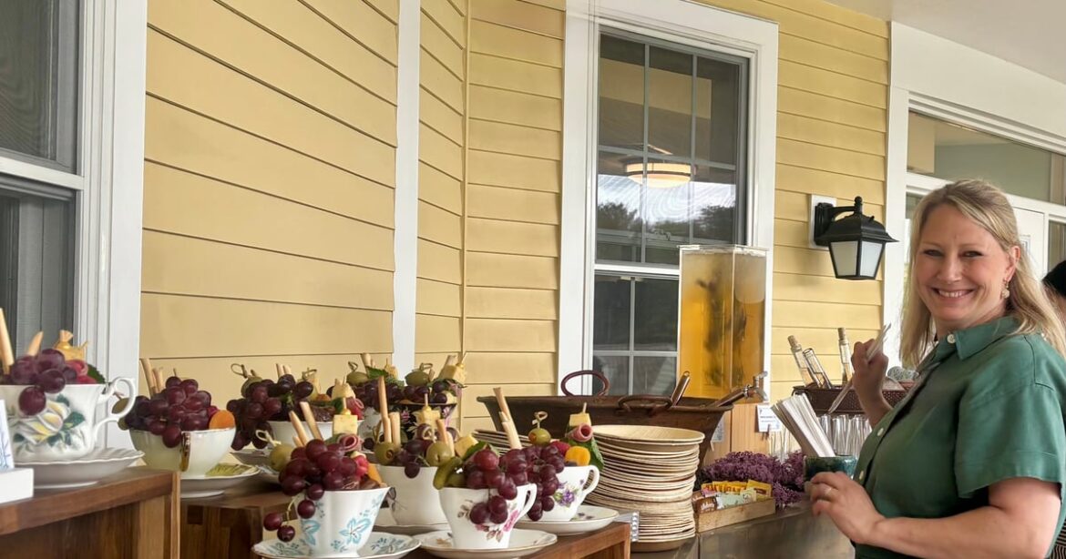 A senior dining chef cultivates community with gardening A senior dining chef cultivates community with gardening