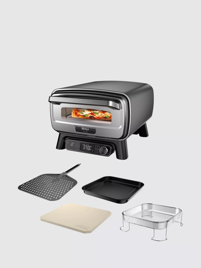 Grey SharkNinja pizza oven