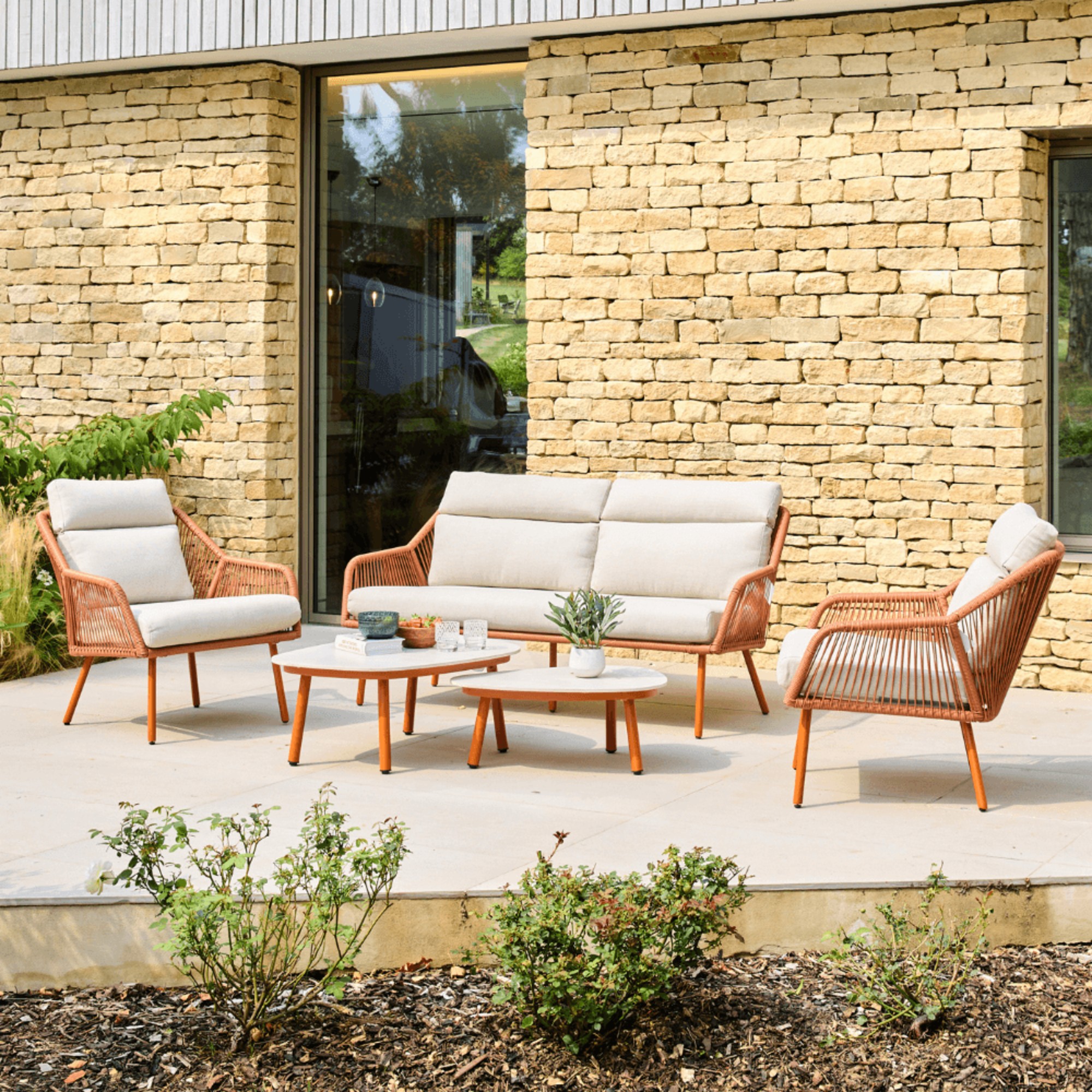 Atkin &amp; Thyme Olivia Sofa Lounge Set - Terracotta