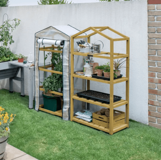 Two greenhouses next to each other