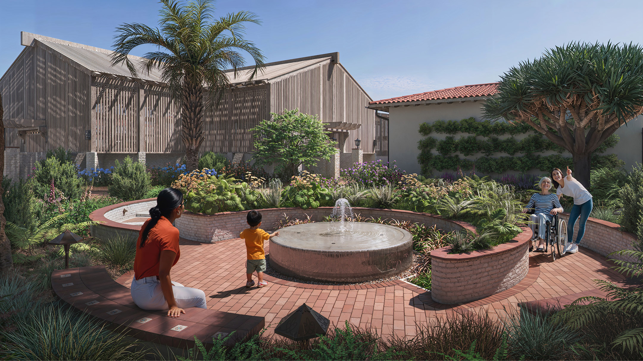 The Reflection Garden at Sherman Library and Gardens in Corona...