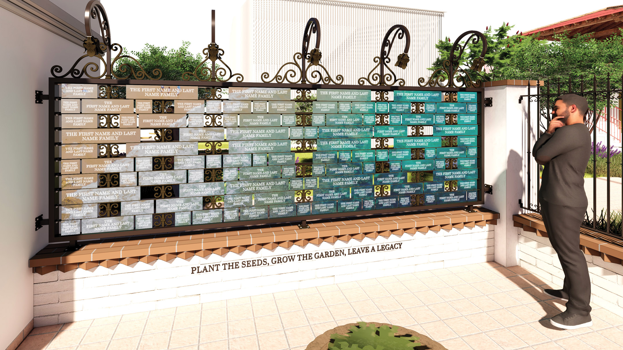 The Crown of the Sea Recognition Wall at Sherman Library...