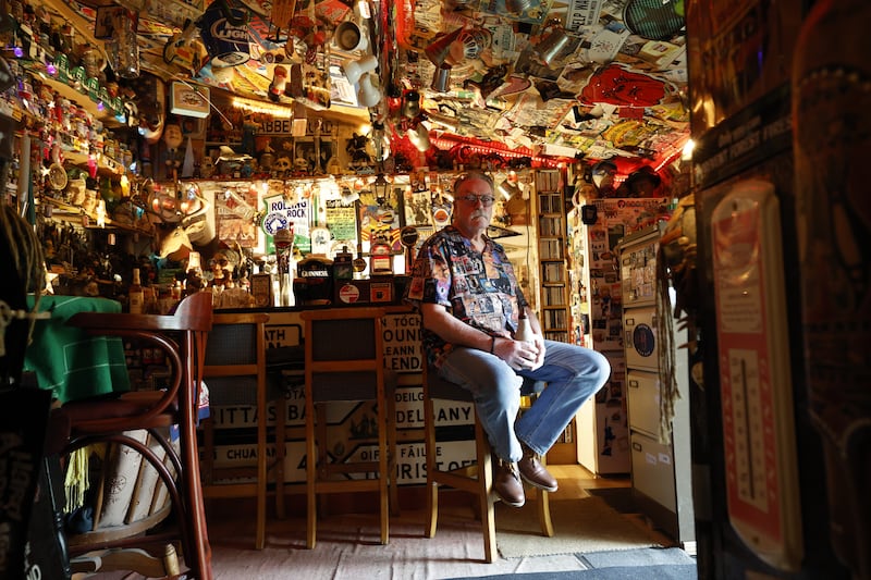 Robert Lynn Maguire in his garden room pub.  Photograph: Nick Bradshaw/The Irish Times