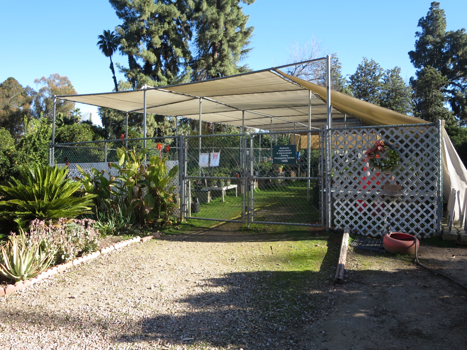 The Redlands Horticultural and Improvement Society’s plant propagation yard in...