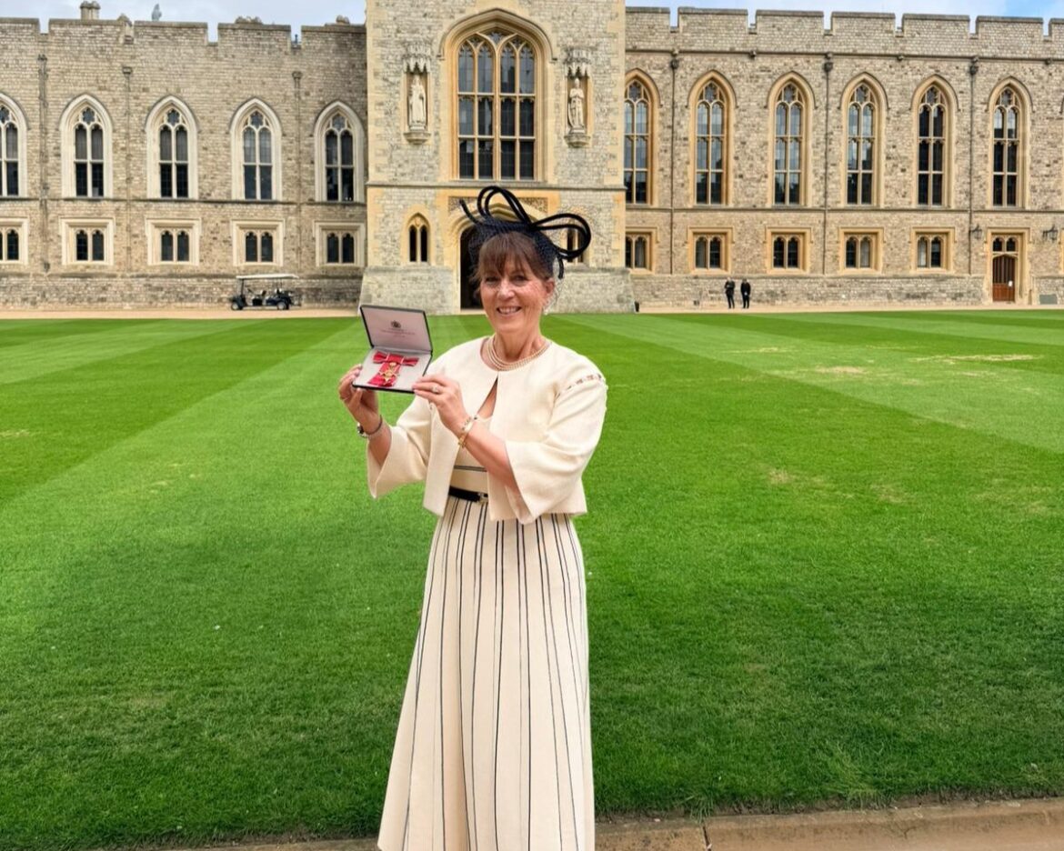 Sarah Williams-Gardener receives OBE from Princess Royal at Windsor Castle Sarah Williams-Gardener landscape