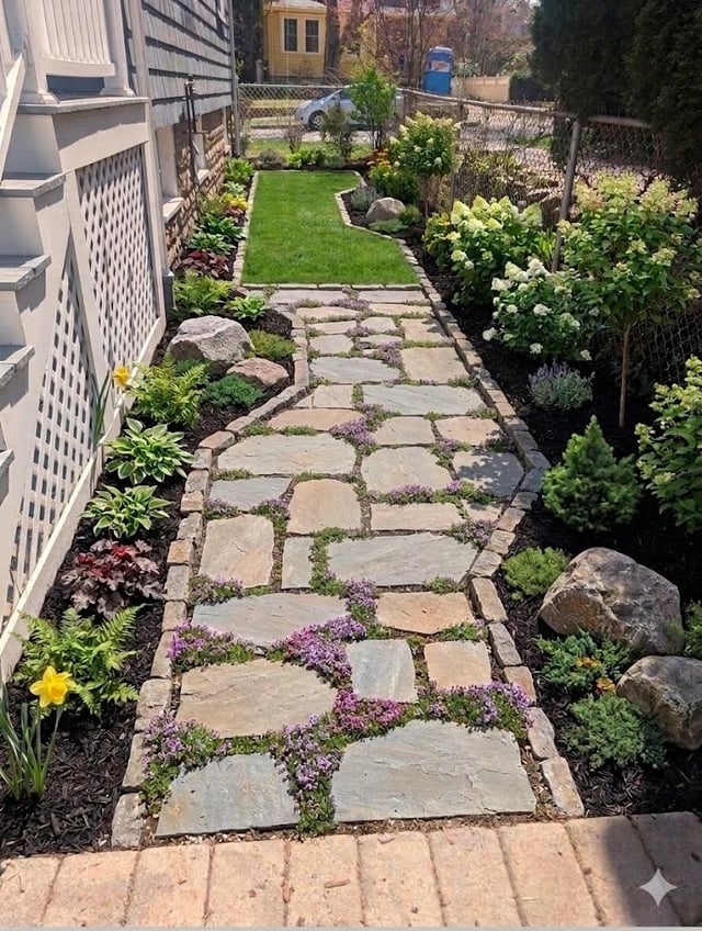 Trying to figure out my layout for a side yard, how does this look? Trying to figure out my layout for a side yard, how does this look?