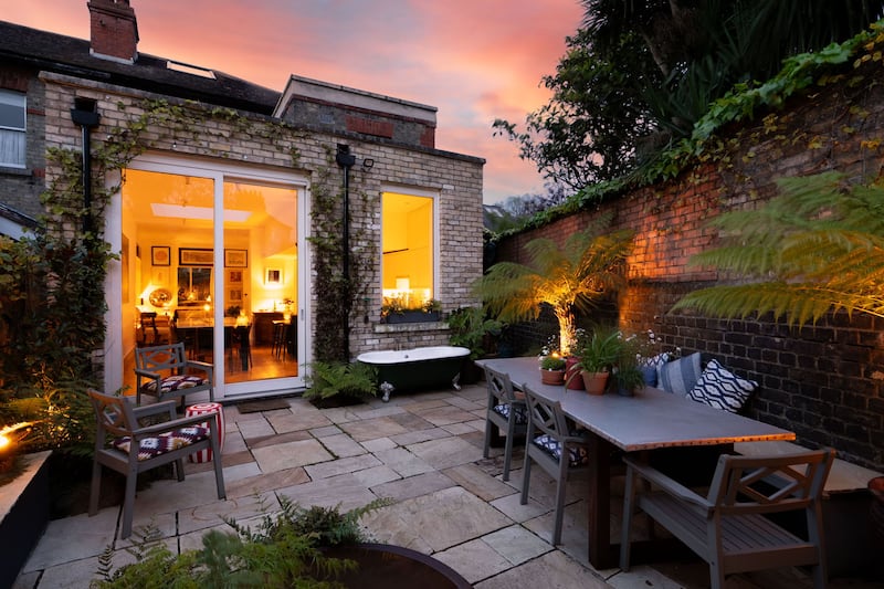 Garden at dusk
