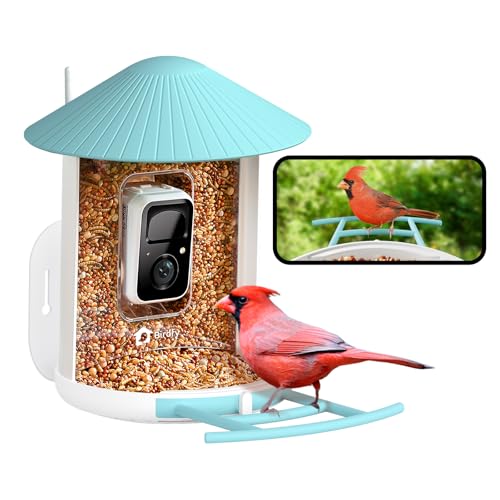 Netvue by Birdfy Smart Bird Feeder With Camera, Bird Watching Camera, Auto Capture Bird Videos &amp; Motion Detection, Wireless Bird Feeders for Outdoors, Ideal Present for Bird Lover, Blue